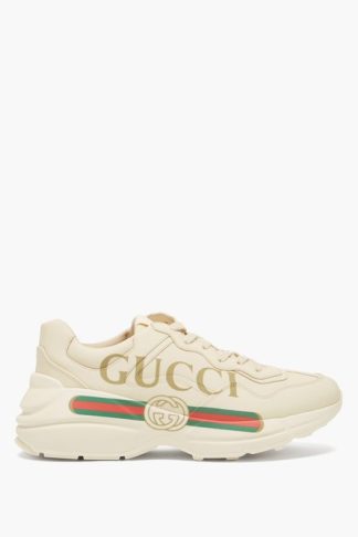 Gucci Rhyton Logo-print Leather Trainers White Multi