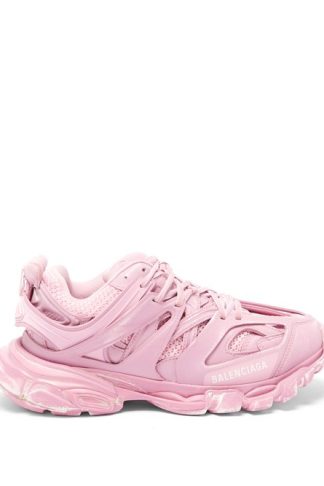 Balenciaga Track Panelled Faux-leather Trainers Pink