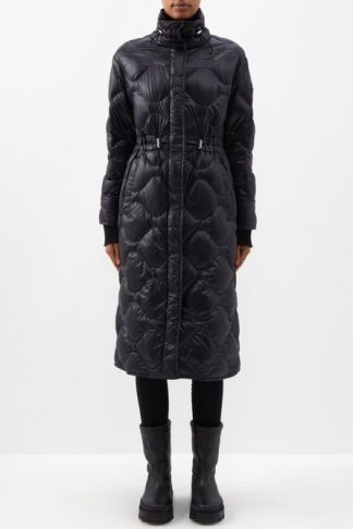 Moncler - Langrune Wave-quilted Shell Down Coat Black