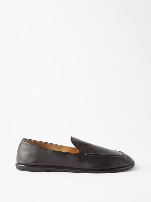 Buy The Row Canal Grained-leather Loafers Black Online | Coshio