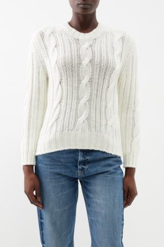 Moncler Cable-knitted Wool Sweater Ivory