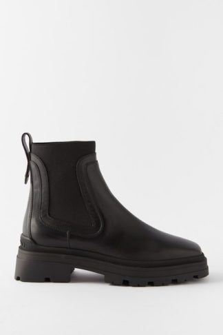 Jimmy Choo Veronique 45 Leather Ankle Boots Black