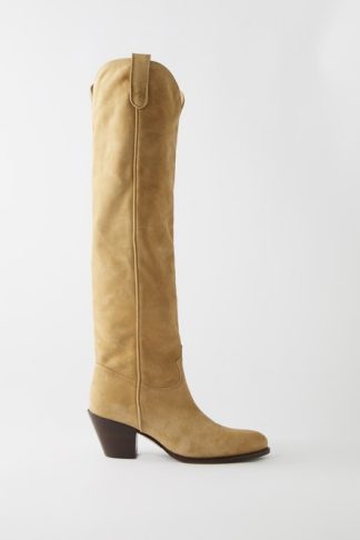 Polo Ralph Lauren Western Suede Knee-high Boots Tan