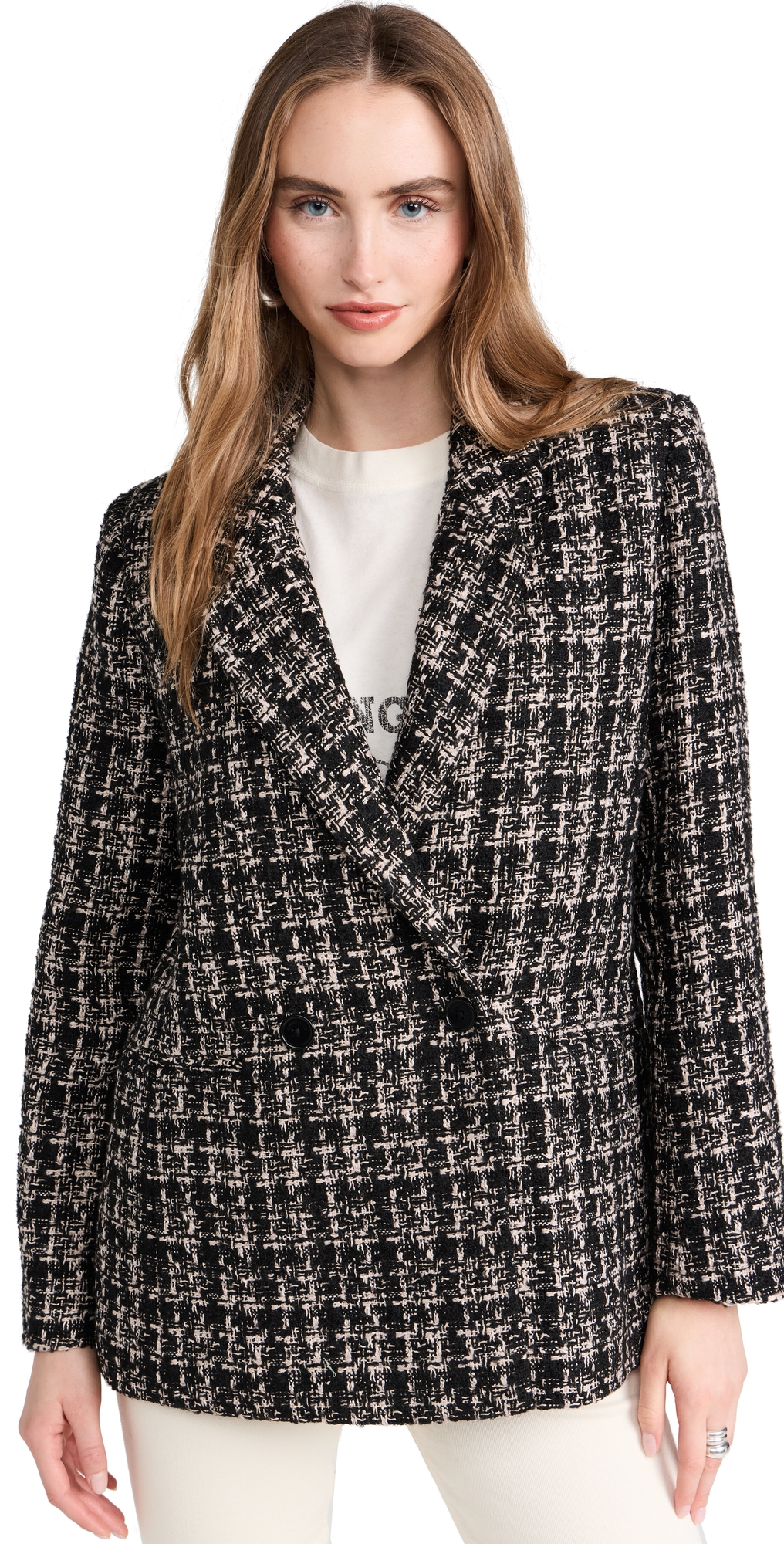 Buy ANINE BING Madeleine Tweed Blazer Online | Coshio