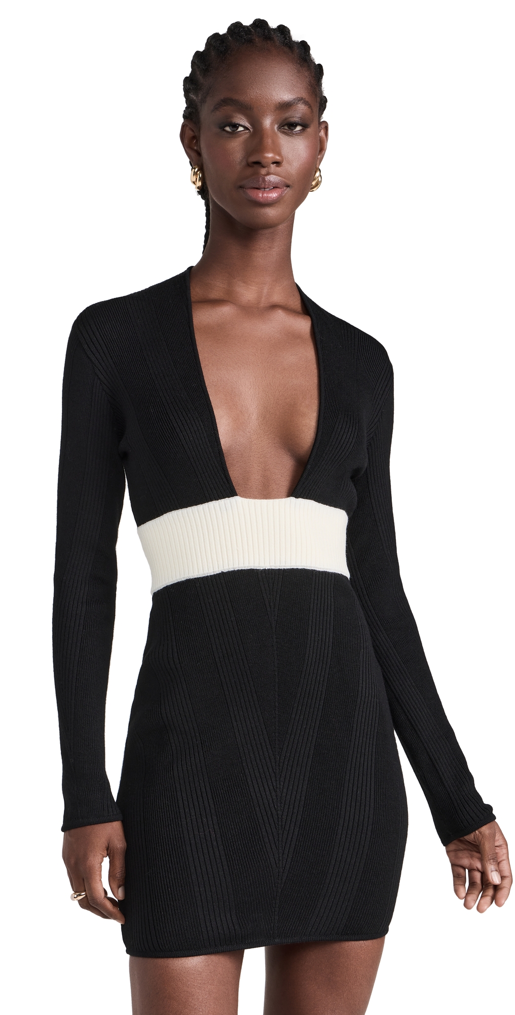 Buy Victor Glemaud U Front Long Sleeve Mini Dress Online | Coshio