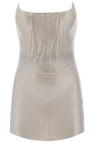 Giuseppe di Morabito Rhinestone-studded Mini Bustier Dress