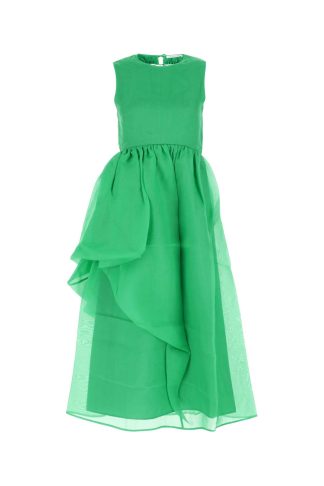 Cecilie Bahnsen Green Cotton Blend Dress