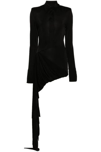 David Koma Black Asymmetric Dress