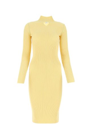 Bottega Veneta Cream Wool Blend Dress