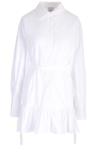 Patou White Poplin Mini Dress