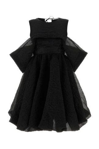 Cecilie Bahnsen Black Cotton Blend Mini Dress