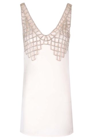 self-portrait Short Dress With Diamond Bralette