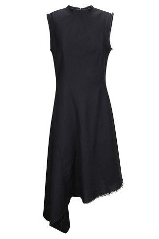 Marques'Almeida Long Sleeveless Twisted Assymetric Hem Dress