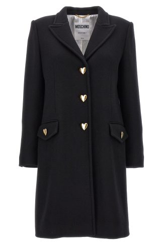 Moschino Heart Button Coat