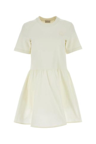 Moncler Ivory Cotton Mni Dress