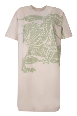 Burberry Knight Cotton T-shirt Dress In Beige