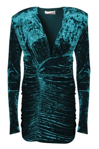 Alexandre Vauthier Velvet Dress Cypress Green