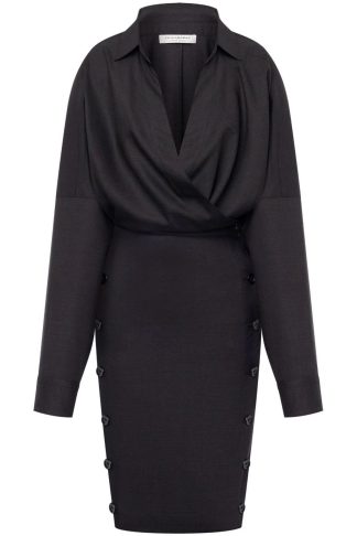 Philosophy di Lorenzo Serafini Dark Grey Wrap Dress