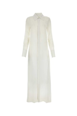 Ami Alexandre Mattiussi Chalk Crepe Shirt Dress