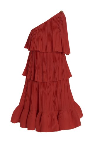 Lanvin Pleated Flounced Dress