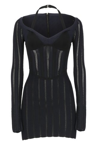 Dion Lee Snakeskin Column Corset Dress