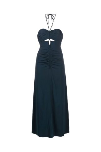 self-portrait Cut-out Ruched Maxi Dress