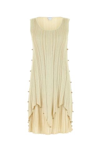 Bottega Veneta Gold Polyester Blend Dress