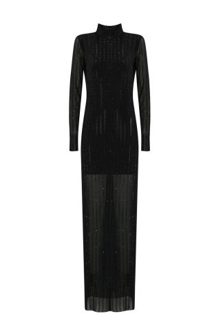 Patrizia Pepe Stretch Dress With Rhinestones