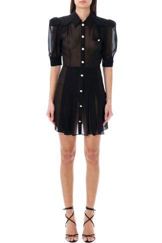 Alessandra Rich Pleated Mini Dress