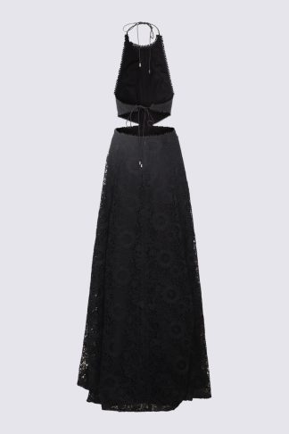 Sabina Musayev Black Stretch Doro Long Dress