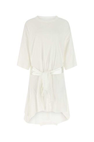 MM6 Maison Margiela White Cotton T-shirt Dress