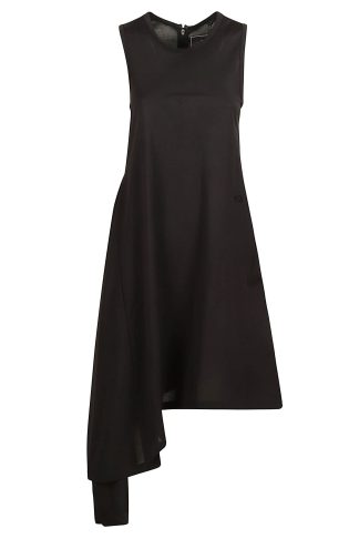 Y-3 Sleeveless Draped Asymmetric Dress