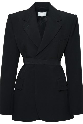 SportMax turku Black Wool Blend Tela Blazer