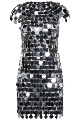 Paco Rabanne Black Maxi Sequins Mini Dress