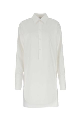 Loewe White Poplin Shirt Dress