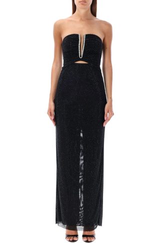 self-portrait Rhinestone Long Dress