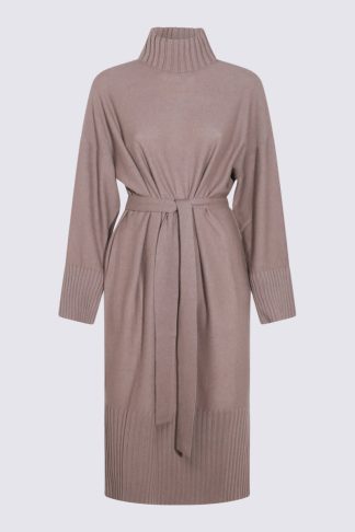 Antonelli Brown Wool Blend Dress