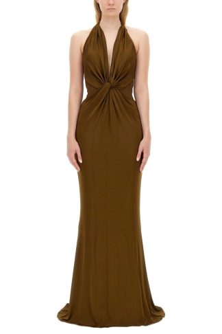 Tom Ford Knitted Stretch Jersey Criss-cross Evening Dress