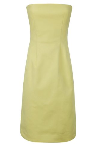 SportMax Zip Detailed Strapless Dress