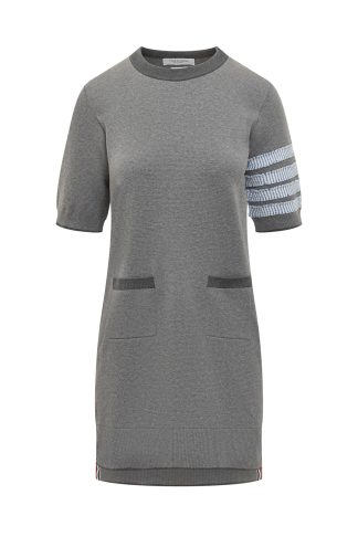 Thom Browne Cotton Dress With 4bar Logo