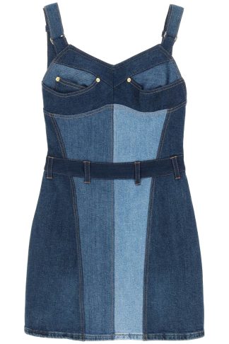 Marine Serre Regenerated Stretch Denim Mini Dress