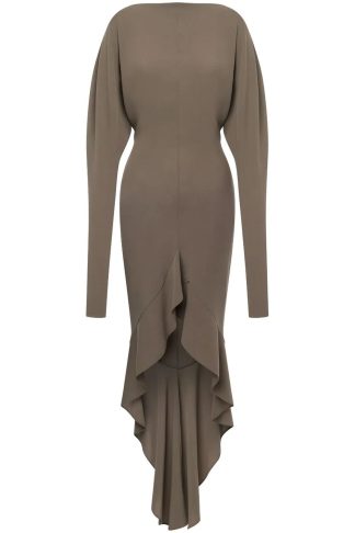 Philosophy di Lorenzo Serafini Brown Asymmetric Dress