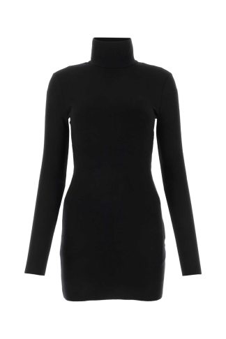 Ami Alexandre Mattiussi Black Stretch Lyocell Blend Mini Dress