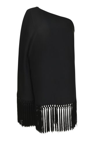 Taller Marmo One-shoulder Tassel Detail Short Dress