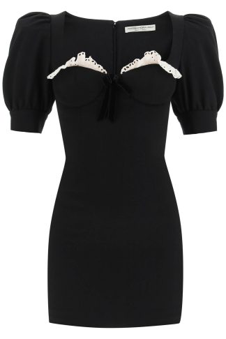 Alessandra Rich Mini Dress With Lace