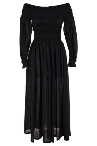 Max Mara Off-shoulder Long-sleeved Dress