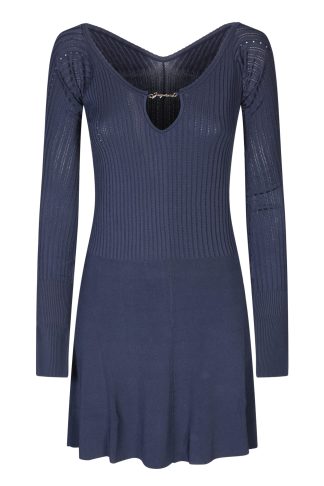 Jacquemus Long Sleeve Scalloped Mini Dress