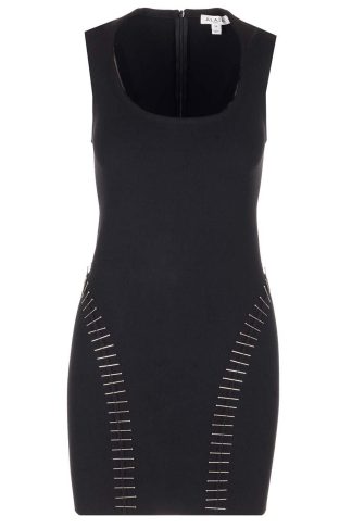 Alaia Squaredneck Cut-out Detail Mini Dress